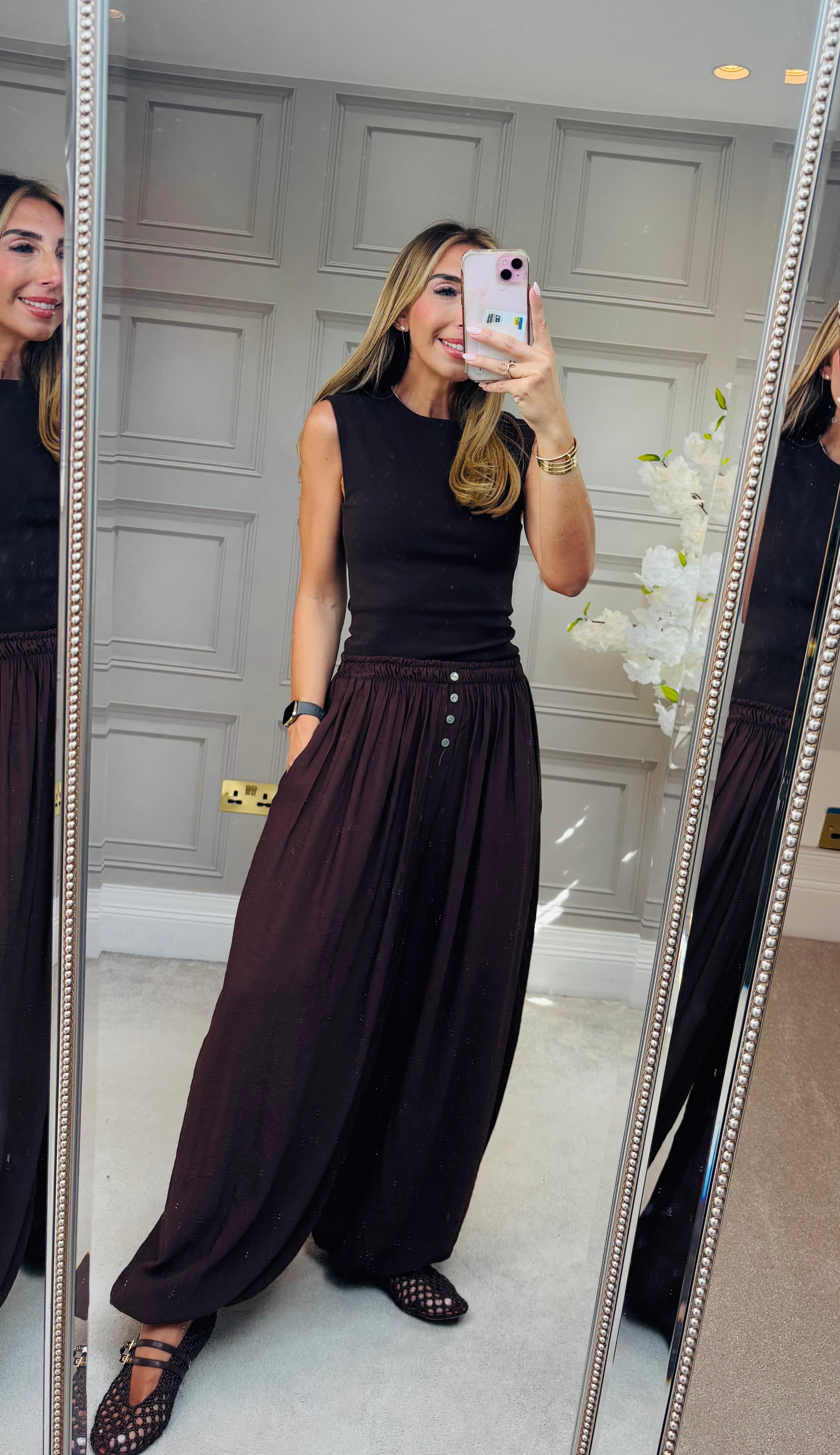 Ballon button trousers