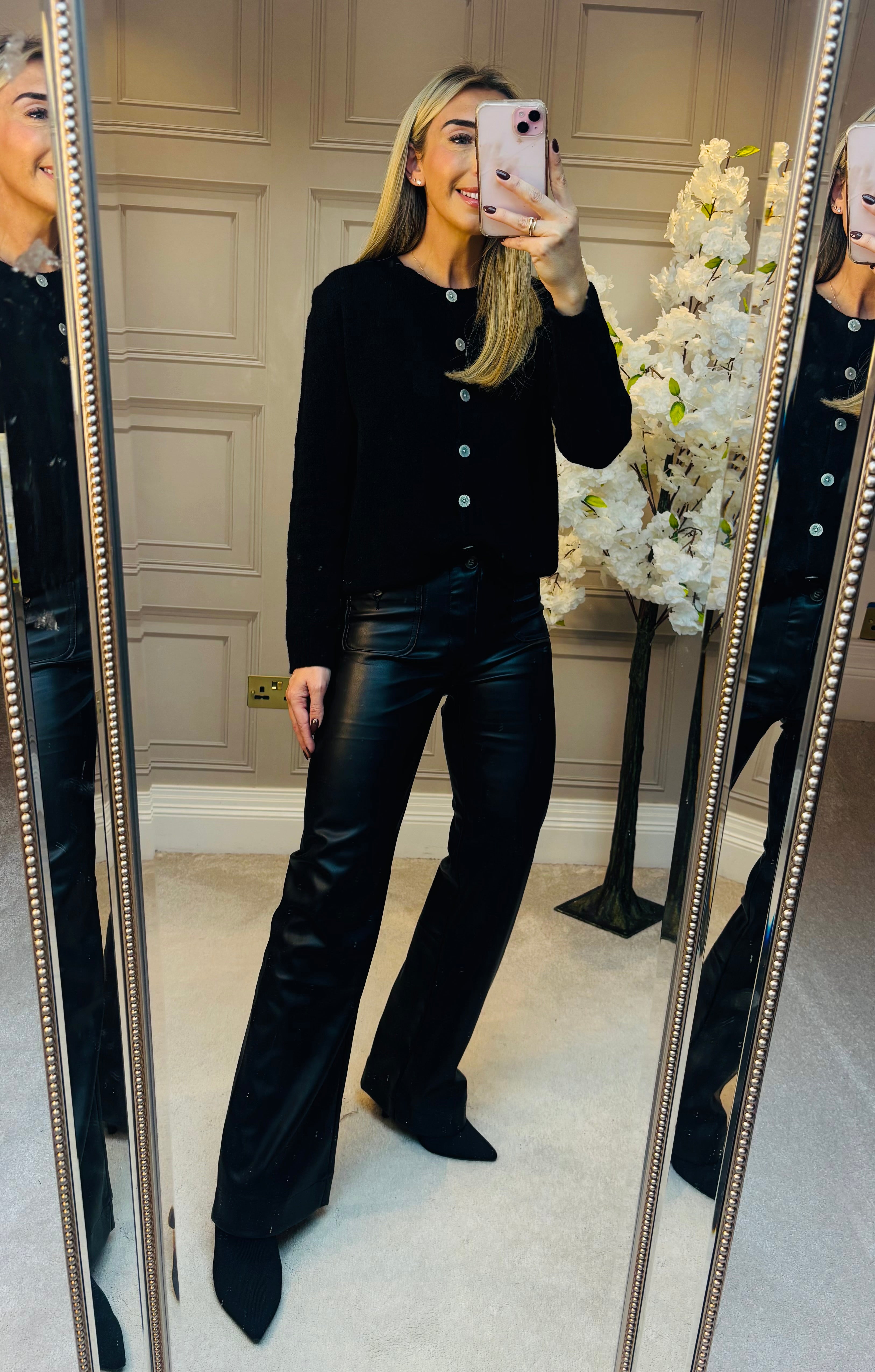 Pocket Leather Trousaers