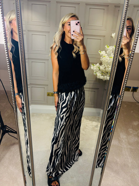 Zebra Slip skirt